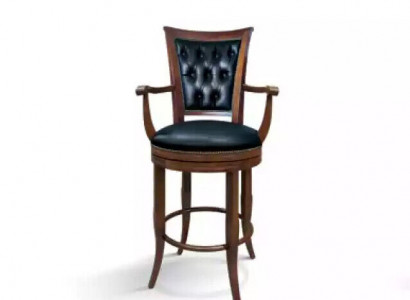 Bar stool chair armchair faux leather classic furniture Chesterfield upholstery